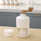 Hand Crank Ice Crusher Multipurpose Food Grade Mini Snow Cone Machine for Home Use White White - Extra Image