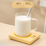 Mug Warmer 2 Temperature 2 Modes Adjustable Constant Temperature USB Beverage Warmer For Egg Cake Wet Towels 220V Yellow