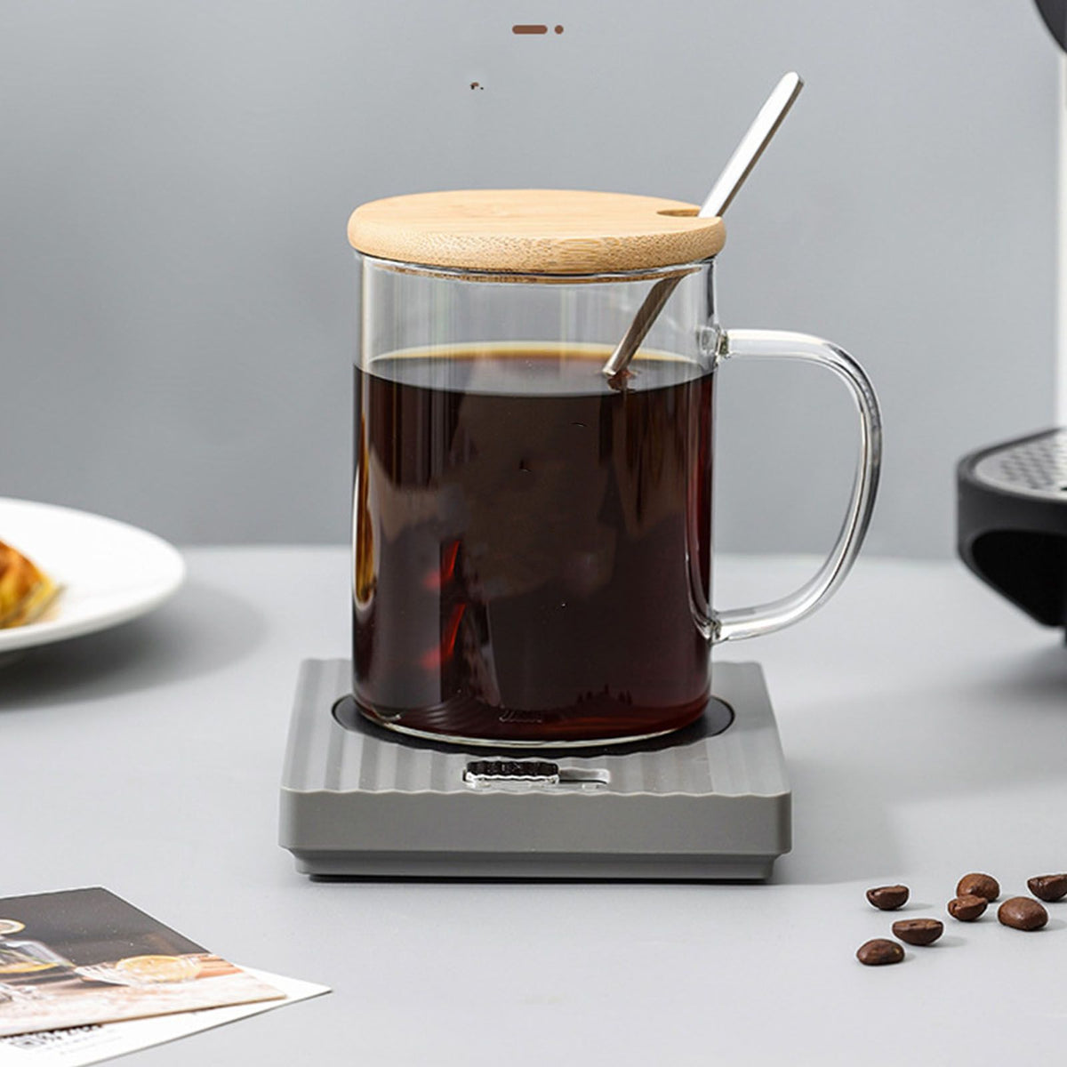 Mug Warmer 2 Temperature 2 Modes Adjustable Constant Temperature USB Beverage Warmer For Egg Cake Wet Towels 220V Grey
