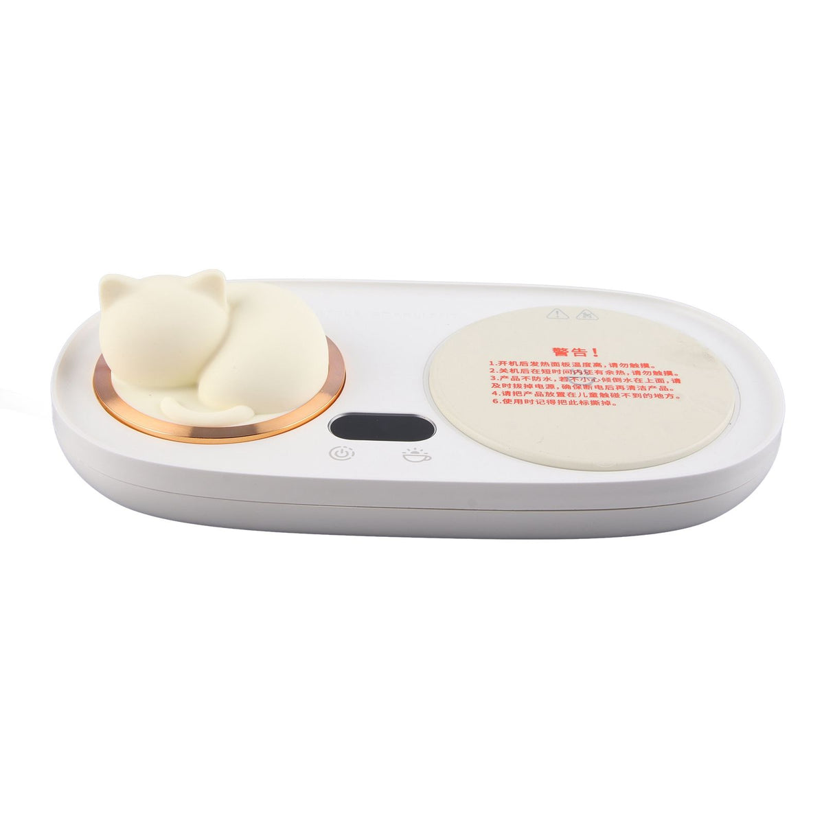 Intelligent Mug Warmer Coaster 55 Degrees Celsius Constant Temperature Cup Heating Mat Pad for Working White