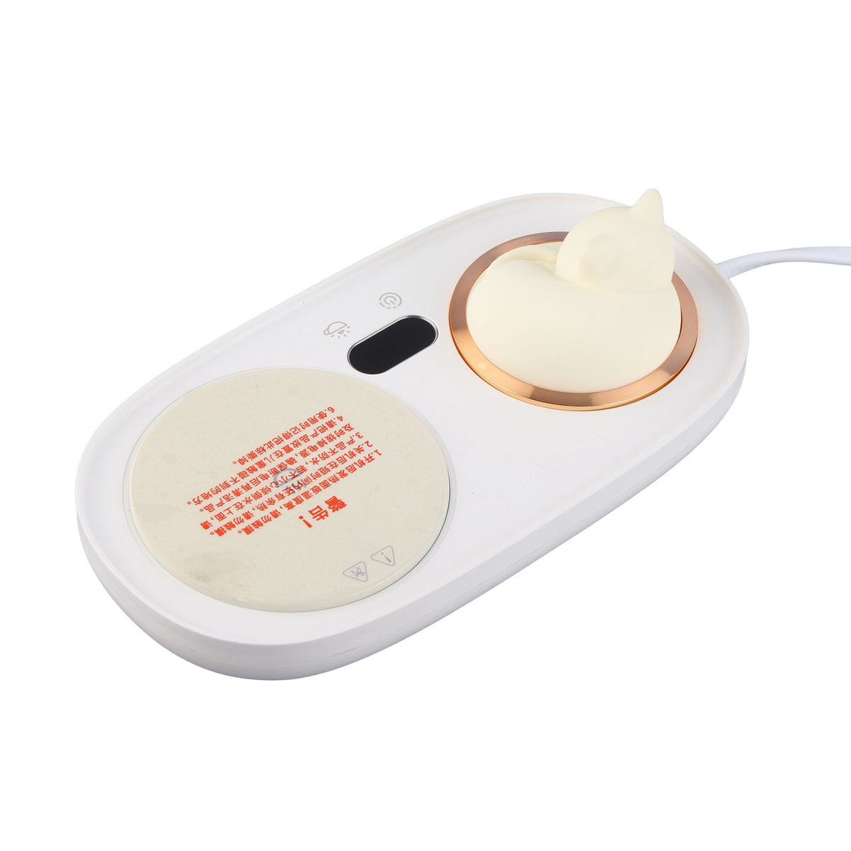 Intelligent Mug Warmer Coaster 55 Degrees Celsius Constant Temperature Cup Heating Mat Pad for Working White