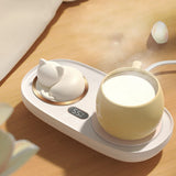 Intelligent Mug Warmer Coaster 55 Degrees Celsius Constant Temperature Cup Heating Mat Pad for Working Pink - 45-Degree Angle