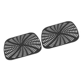 2pcs Fryer Reusable Silicone Fryer Liner Scratch Resistant Silicone Liner Mat for Ninja Foodi AG301 Fryer Black - Top-Down View