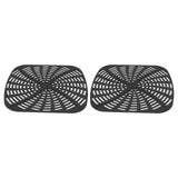 2pcs Fryer Reusable Silicone Fryer Liner Scratch Resistant Silicone Liner Mat for Ninja Foodi AG301 Fryer Black - 45-Degree Angle