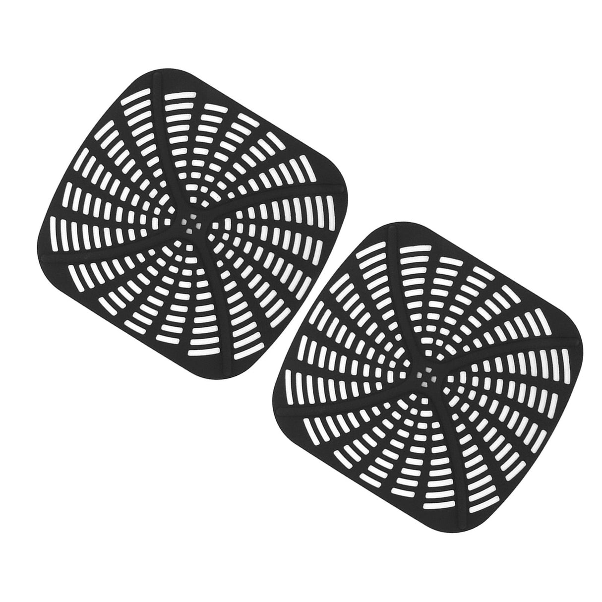 2pcs Fryer Reusable Silicone Fryer Liner Scratch Resistant Silicone Liner Mat for Ninja Foodi AG301 Fryer Black