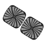 2pcs Fryer Reusable Silicone Fryer Liner Scratch Resistant Silicone Liner Mat for Ninja Foodi AG301 Fryer Black - Rear View