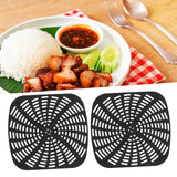 2pcs Fryer Reusable Silicone Fryer Liner Scratch Resistant Silicone Liner Mat for Ninja Foodi AG301 Fryer Black - Extra Image