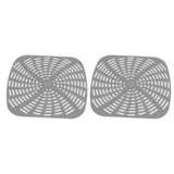 2pcs Fryer Reusable Silicone Fryer Liner Scratch Resistant Silicone Liner Mat for Ninja Foodi AG301 Fryer Grey