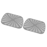 2pcs Fryer Reusable Silicone Fryer Liner Scratch Resistant Silicone Liner Mat for Ninja Foodi AG301 Fryer Grey - Side View