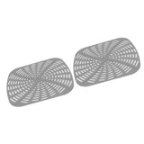 2pcs Fryer Reusable Silicone Fryer Liner Scratch Resistant Silicone Liner Mat for Ninja Foodi AG301 Fryer Grey - Top-Down View