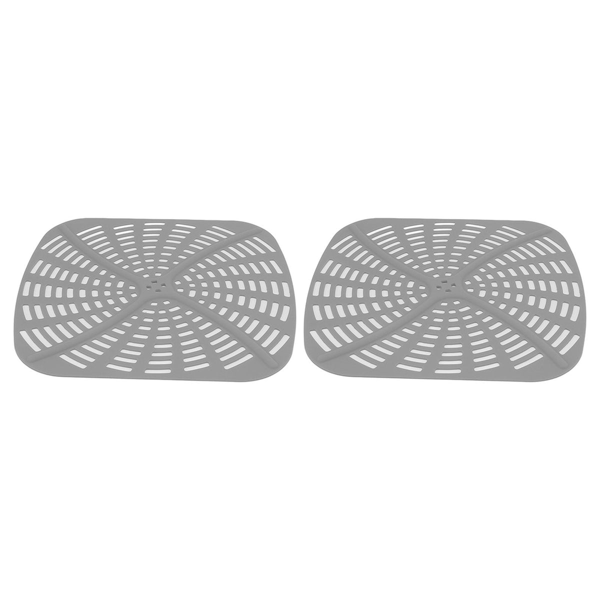 2pcs Fryer Reusable Silicone Fryer Liner Scratch Resistant Silicone Liner Mat for Ninja Foodi AG301 Fryer Grey