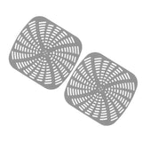 2pcs Fryer Reusable Silicone Fryer Liner Scratch Resistant Silicone Liner Mat for Ninja Foodi AG301 Fryer Grey