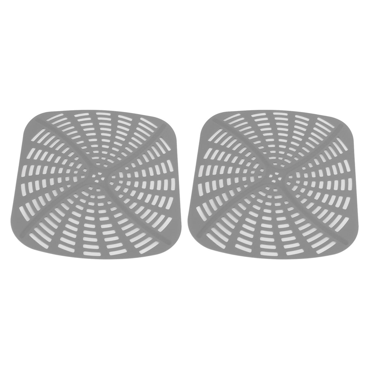 2pcs Fryer Reusable Silicone Fryer Liner Scratch Resistant Silicone Liner Mat for Ninja Foodi AG301 Fryer Grey