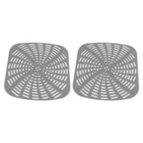 2pcs Fryer Reusable Silicone Fryer Liner Scratch Resistant Silicone Liner Mat for Ninja Foodi AG301 Fryer Grey - Extra Image
