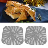 2pcs Fryer Reusable Silicone Fryer Liner Scratch Resistant Silicone Liner Mat for Ninja Foodi AG301 Fryer Grey