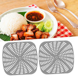 2pcs Fryer Reusable Silicone Fryer Liner Scratch Resistant Silicone Liner Mat for Ninja Foodi AG301 Fryer Grey - Extra Image