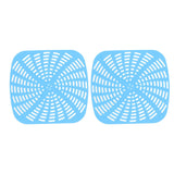 2pcs Fryer Reusable Silicone Fryer Liner Scratch Resistant Silicone Liner Mat for Ninja Foodi AG301 Fryer Blue