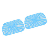2pcs Fryer Reusable Silicone Fryer Liner Scratch Resistant Silicone Liner Mat for Ninja Foodi AG301 Fryer Blue - Top-Down View