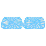 2pcs Fryer Reusable Silicone Fryer Liner Scratch Resistant Silicone Liner Mat for Ninja Foodi AG301 Fryer Blue - 45-Degree Angle