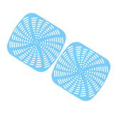 2pcs Fryer Reusable Silicone Fryer Liner Scratch Resistant Silicone Liner Mat for Ninja Foodi AG301 Fryer Blue - Rear View