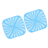 2pcs Fryer Reusable Silicone Fryer Liner Scratch Resistant Silicone Liner Mat for Ninja Foodi AG301 Fryer Blue