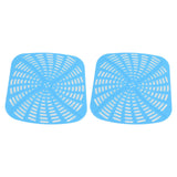 2pcs Fryer Reusable Silicone Fryer Liner Scratch Resistant Silicone Liner Mat for Ninja Foodi AG301 Fryer Blue