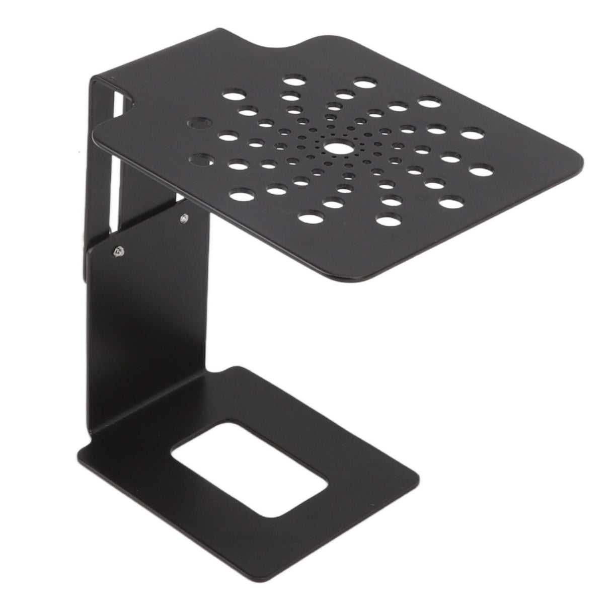 Coffee Machine Scale Rack Stainless Steel Height Adjustable Leakage Design Coffee Electronic Weighing Rack for Home Bar Black