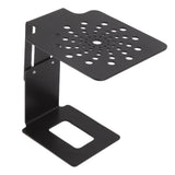 Coffee Machine Scale Rack Stainless Steel Height Adjustable Leakage Design Coffee Electronic Weighing Rack for Home Bar Black - Side View