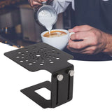 Coffee Machine Scale Rack Stainless Steel Height Adjustable Leakage Design Coffee Electronic Weighing Rack for Home Bar Black