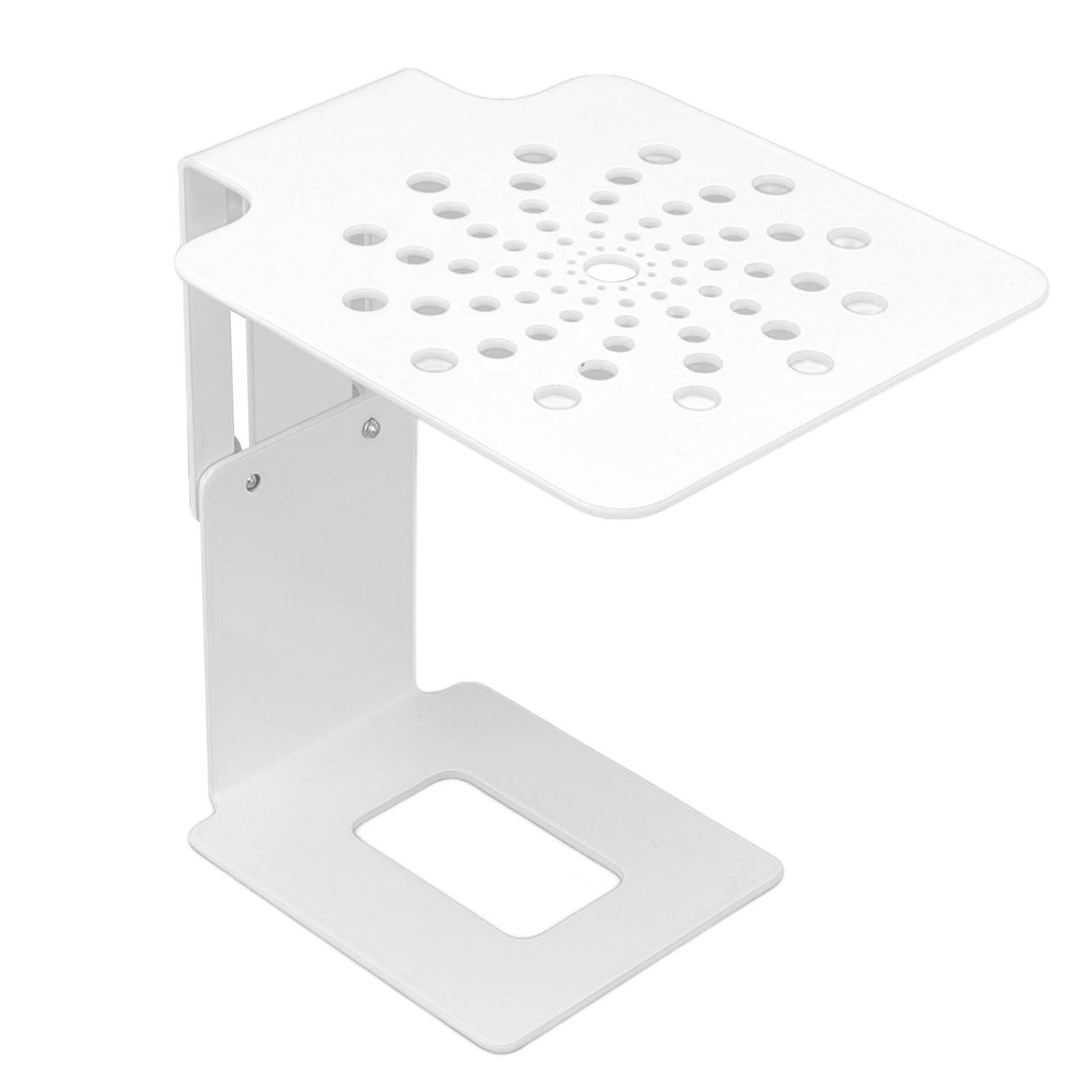 Coffee Machine Scale Rack Stainless Steel Height Adjustable Leakage Design Coffee Electronic Weighing Rack for Home Bar White