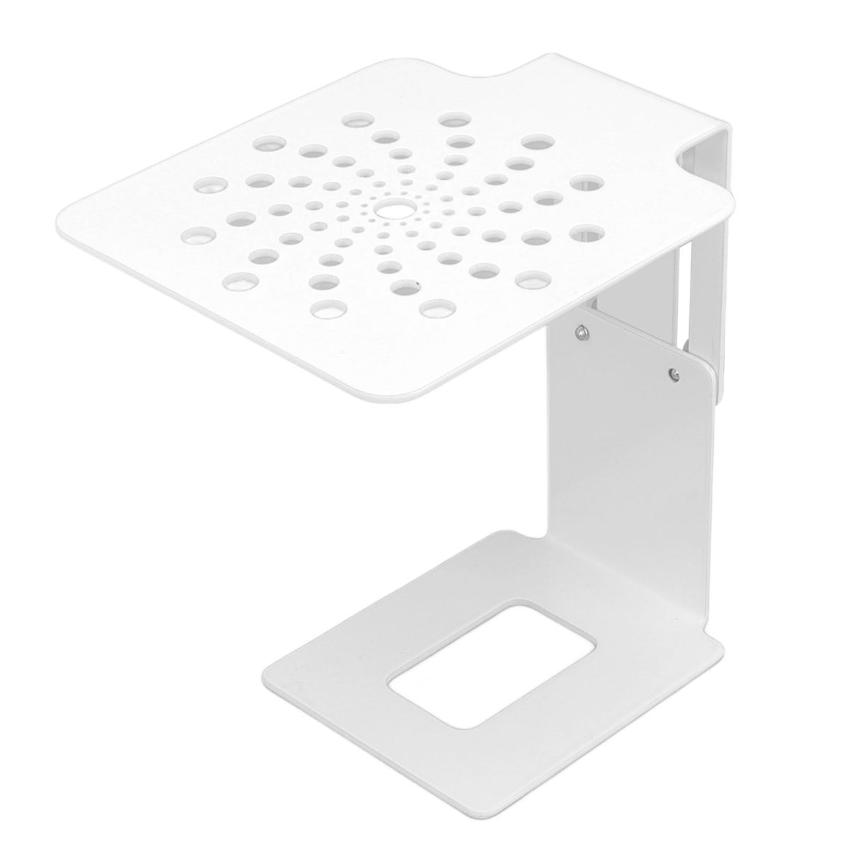 Coffee Machine Scale Rack Stainless Steel Height Adjustable Leakage Design Coffee Electronic Weighing Rack for Home Bar White