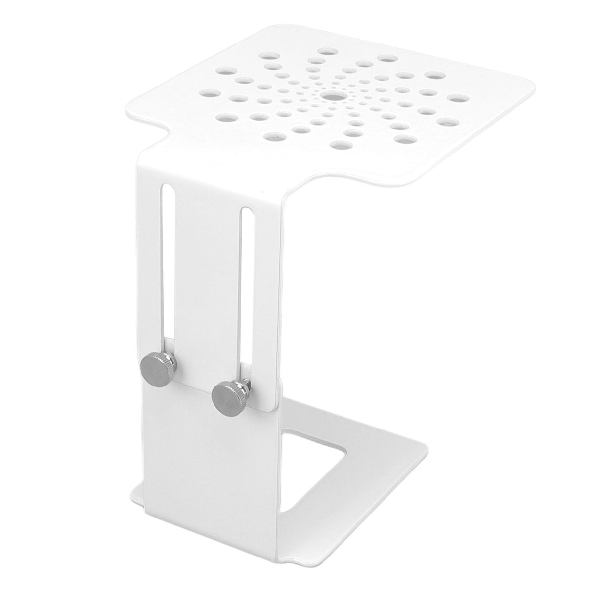 Coffee Machine Scale Rack Stainless Steel Height Adjustable Leakage Design Coffee Electronic Weighing Rack for Home Bar White