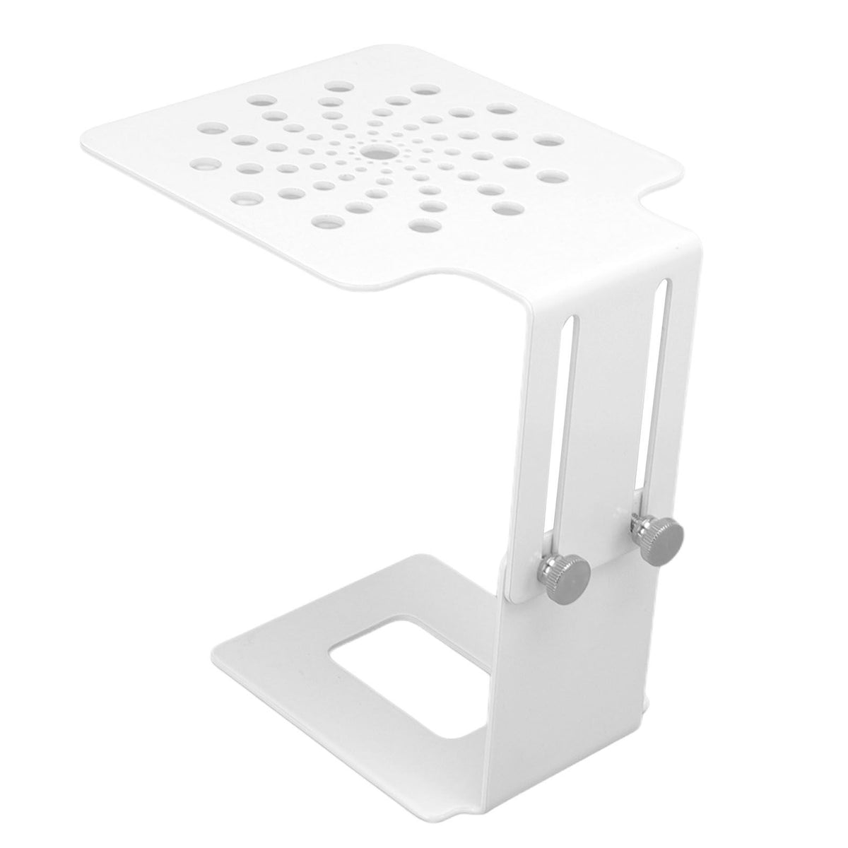 Coffee Machine Scale Rack Stainless Steel Height Adjustable Leakage Design Coffee Electronic Weighing Rack for Home Bar White