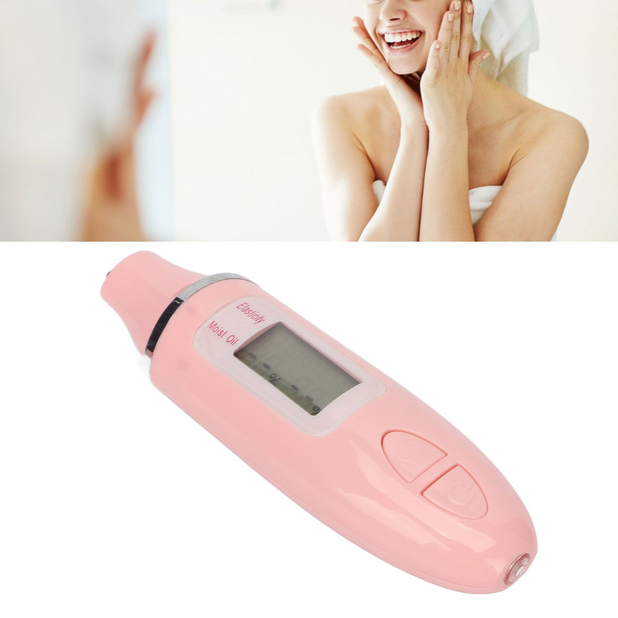 Digital Skin Moisture Meter Portable Skin Care Water Oil Tester Detector for Beauty Salon Spa Home