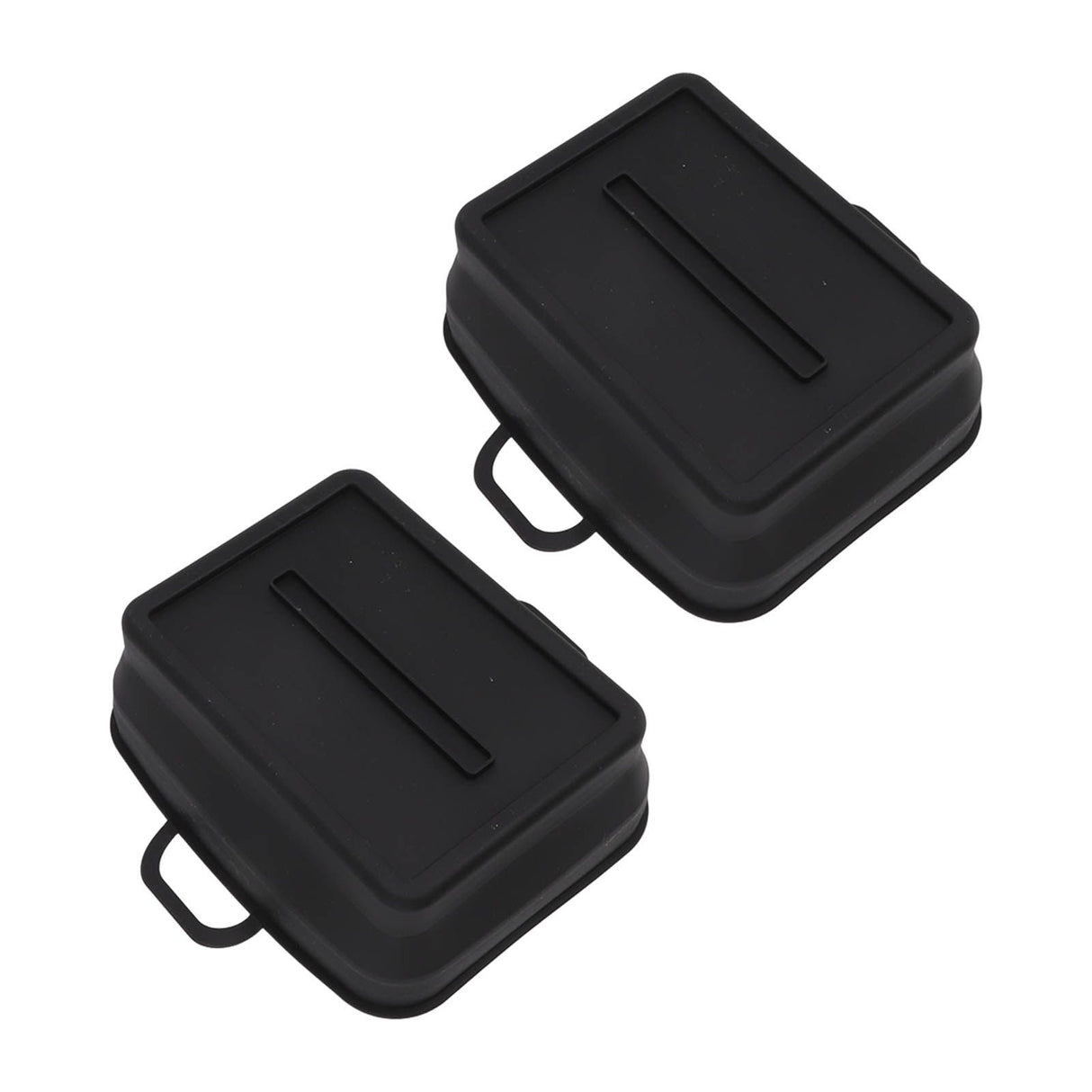 2 Pcs Silicone Air Cooker Pot with Handle Rectangular Fryer Liner Tray Replacement for Kitchen Cooking Accessories Black