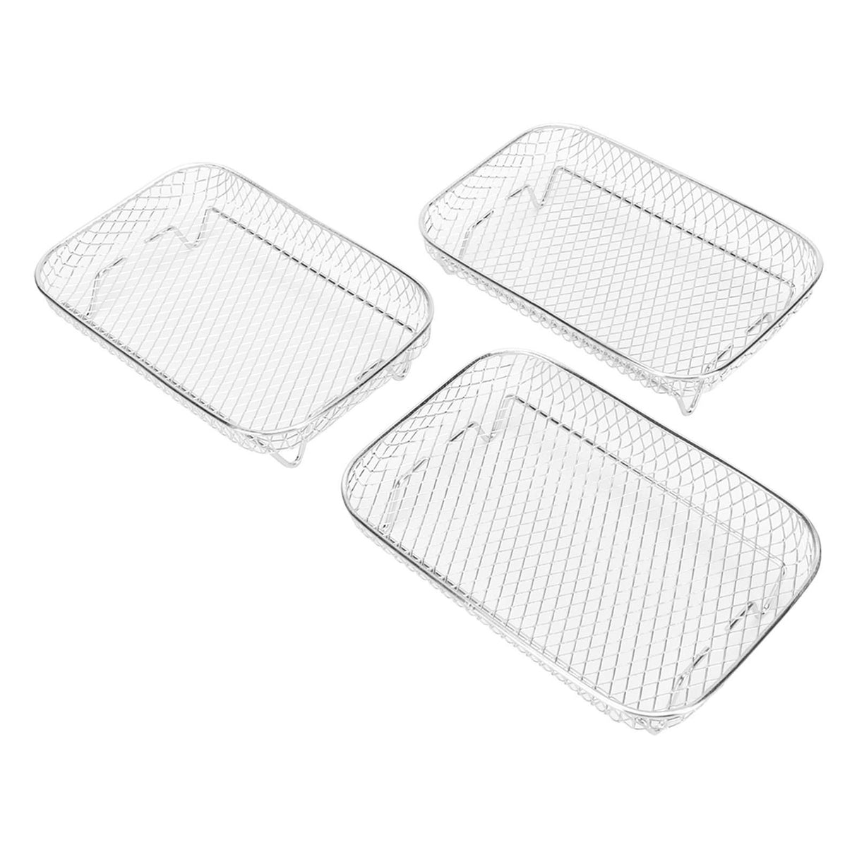 3 Layer Fryer Grilling Rack Stainless Steel Fryer Stakable Racks Household Kitchen Accessories