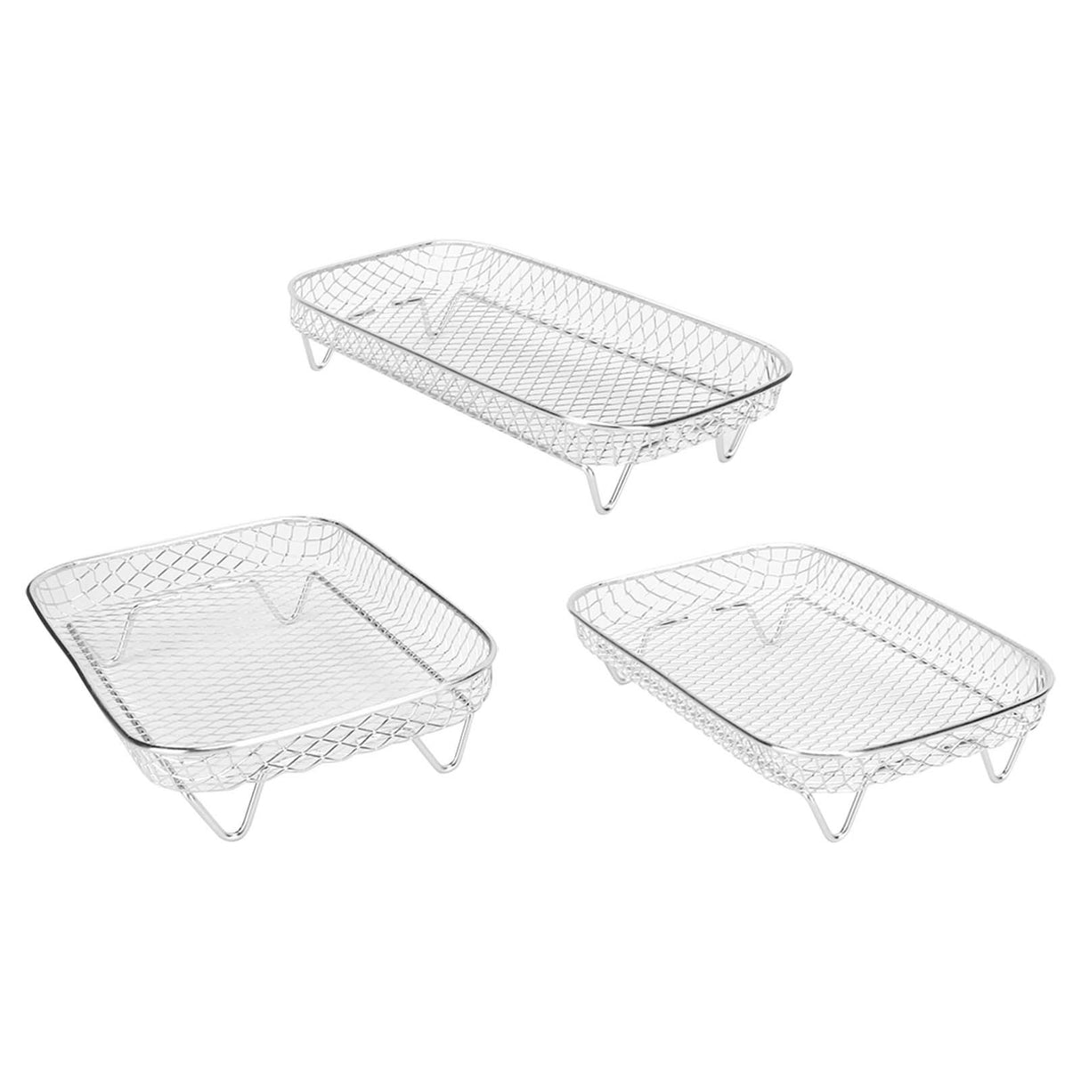 3 Layer Fryer Grilling Rack Stainless Steel Fryer Stakable Racks Household Kitchen Accessories