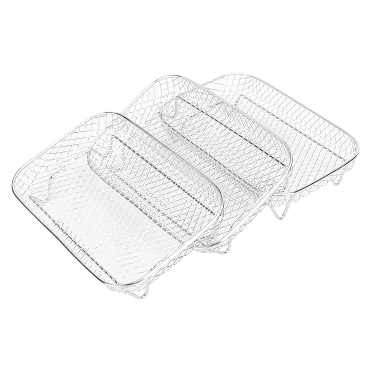 3 Layer Fryer Grilling Rack Stainless Steel Fryer Stakable Racks Household Kitchen Accessories