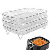3 Layer Fryer Grilling Rack Stainless Steel Fryer Stakable Racks Household Kitchen Accessories