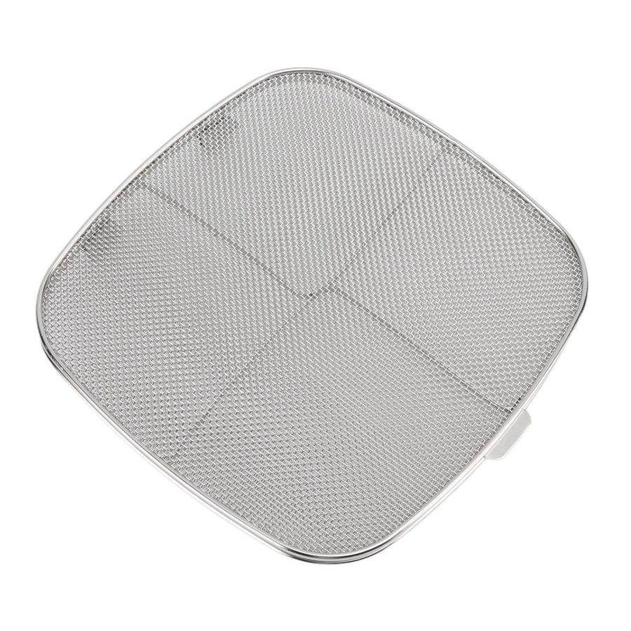 Fryer Splatter Screen 304 Stainless Steel Double Deck Fryer Splatter Shield for Oval Barbecue Machine Home