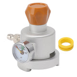 Soda Maker Adapter Aluminum Corrosion Rust Resistance CO2 Refill Connector with Pressure Gauge 8mm Male Quick Plug - Front View