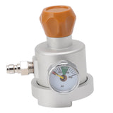 Soda Maker Adapter Aluminum Corrosion Rust Resistance CO2 Refill Connector with Pressure Gauge 8mm Male Quick Plug - 45-Degree Angle