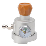 Soda Maker Adapter Aluminum Corrosion Rust Resistance CO2 Refill Connector with Pressure Gauge 8mm Male Quick Plug - Rear View