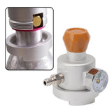 Soda Maker Adapter Aluminum Corrosion Rust Resistance CO2 Refill Connector with Pressure Gauge 8mm Male Quick Plug - Extra Image