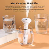 Desktop Humidifier Mute White Portable High Capacity Water Bottle Humidifier for Home Car