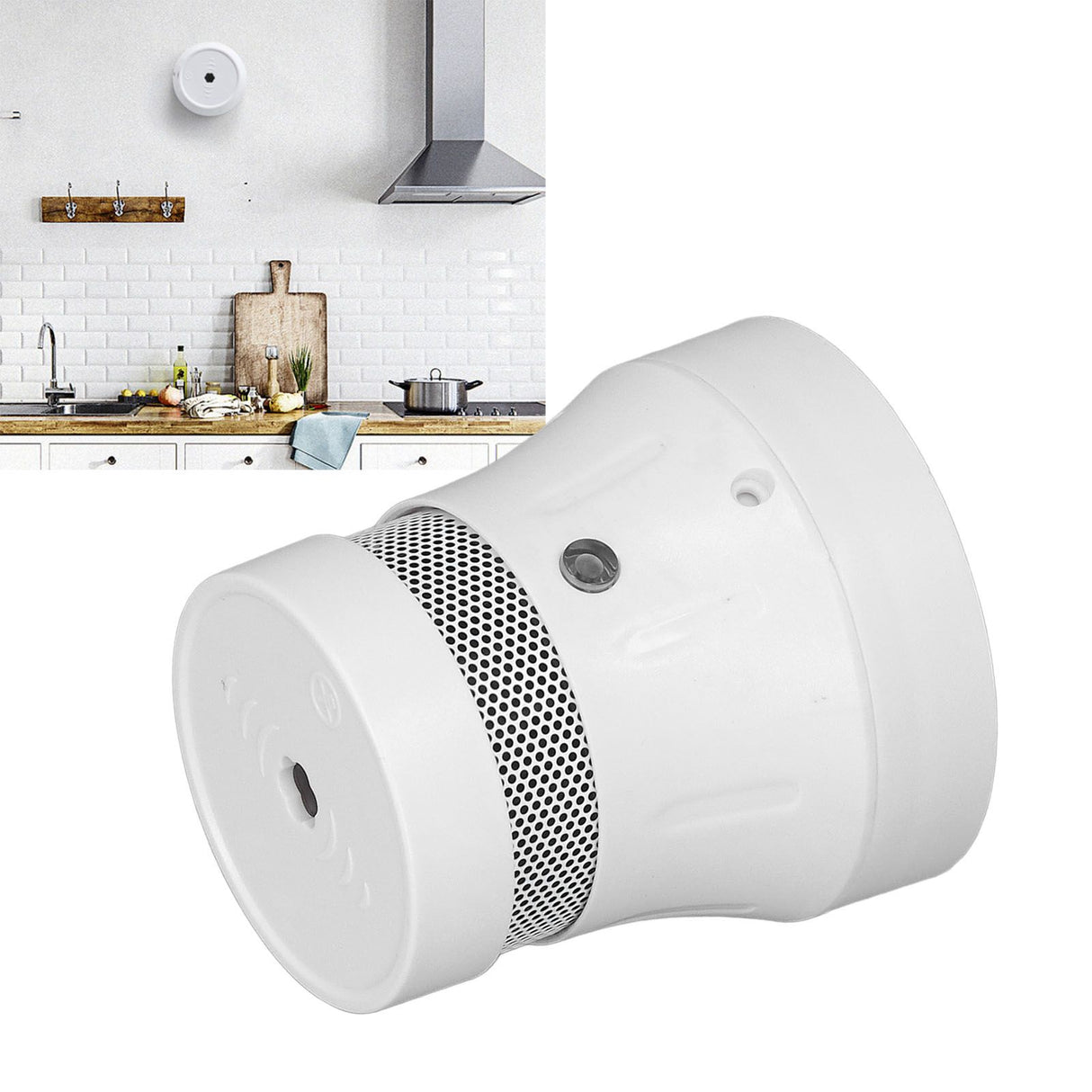 Smoke Detector ABS Intelligent Fire Alarm with Regular Self Check Button for Tuya for ZigBee