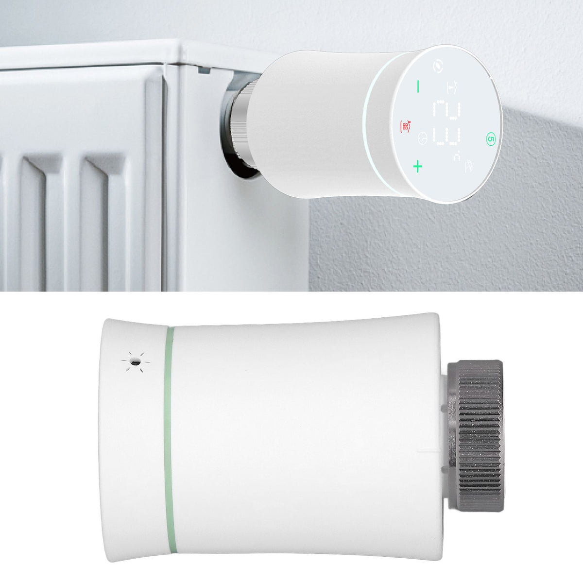 Smart Radiator Thermostat Valve APP Remote Timing Energy Saving Temperature Control Valve Home Heating Valve for Zigbee for Tuya White