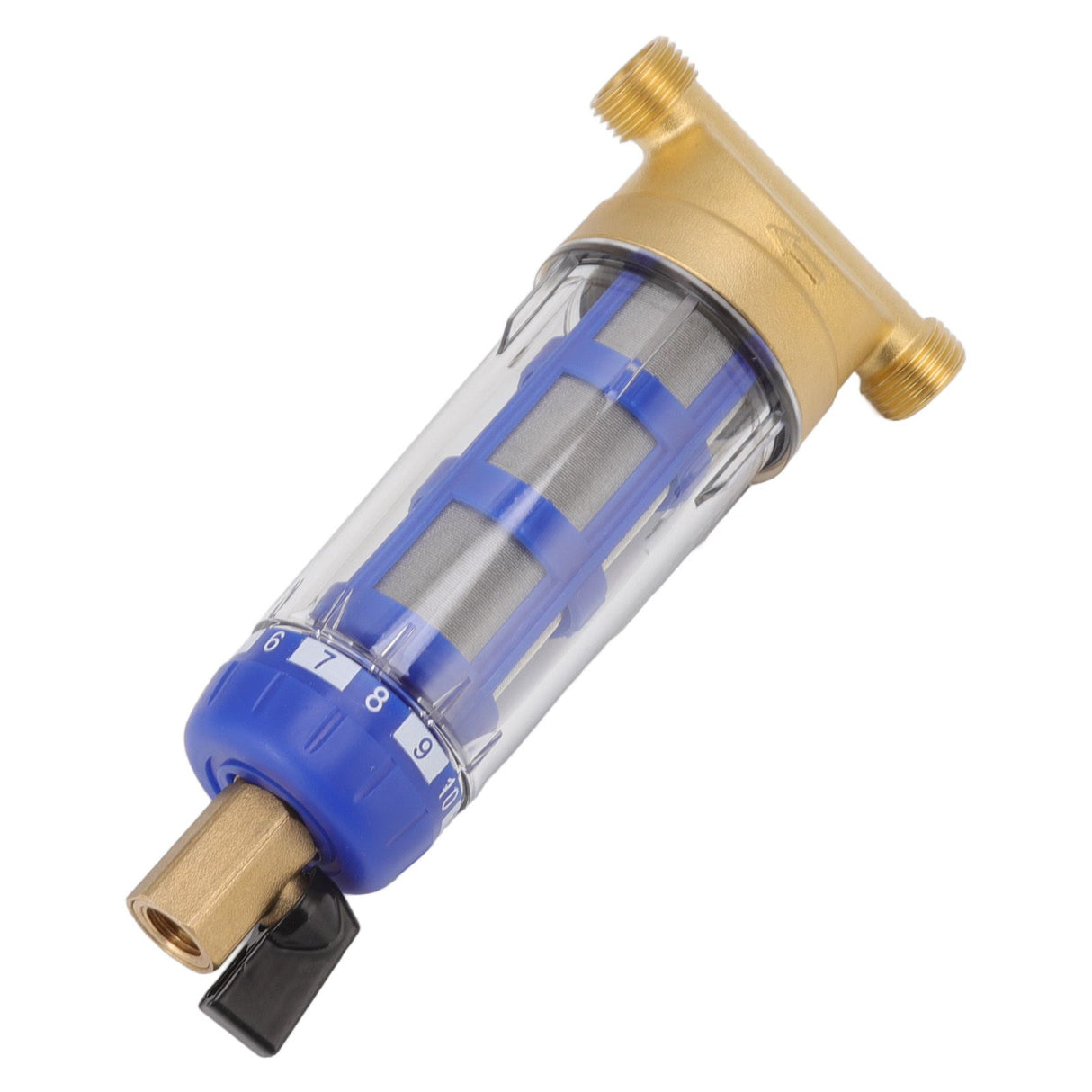 Cyclonic Sedimentation Water Filter G1/2in Backwashing Pure Copper Whole House Water Filter for Washer
