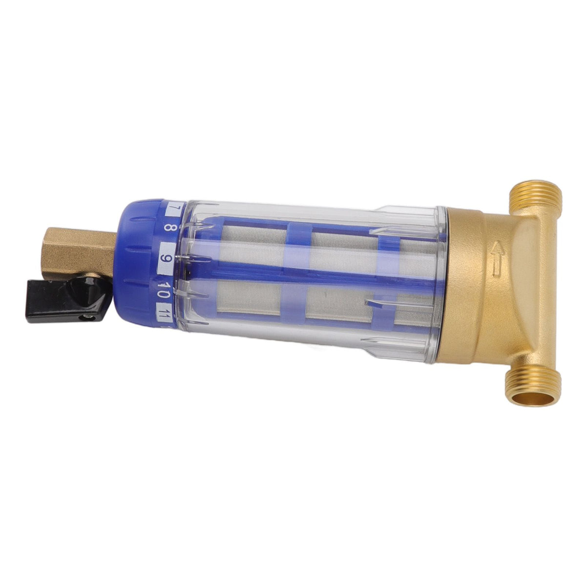 Cyclonic Sedimentation Water Filter G1/2in Backwashing Pure Copper Whole House Water Filter for Washer