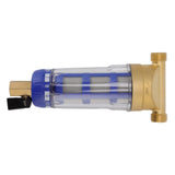 Cyclonic Sedimentation Water Filter G1/2in Backwashing Pure Copper Whole House Water Filter for Washer - Low Angle